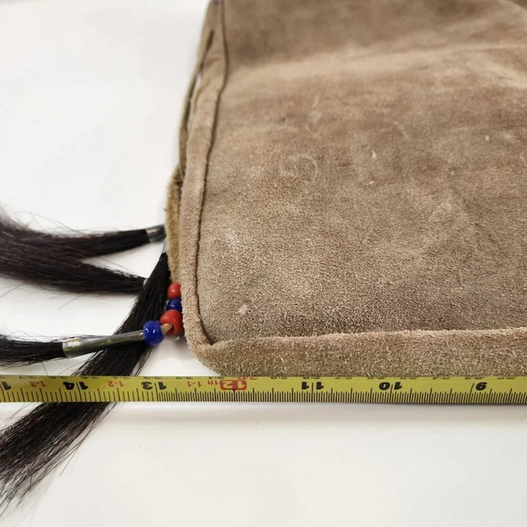 Handmade Leather Beaded  Purse Handbag - Picture 12 of 13